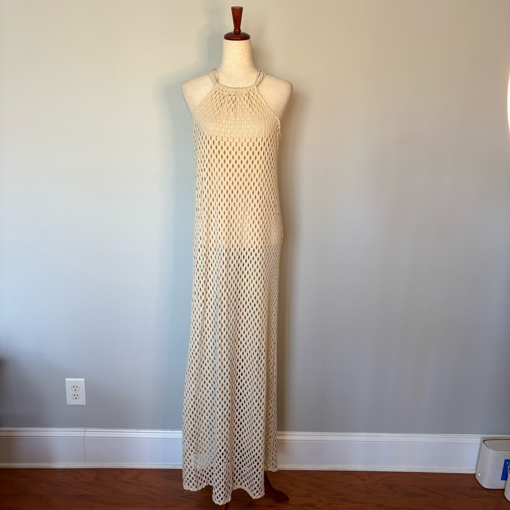 Beige Crochet Maxi Cover Up (Tara's
Grinna, women, Medium, beige)